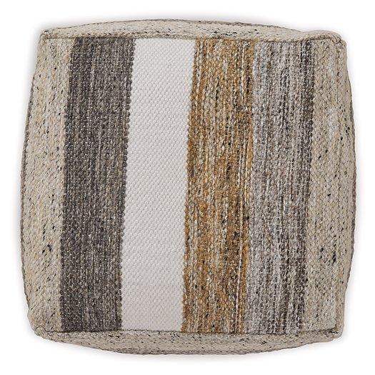 Ashley Furniture Josalind Pouf, soft fabric ottoman with a plush cushion and modern design, perfect as extra seating or decor.