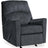 Ashley Furniture Altari recliner in beige fabric with plush cushioning and wooden legs, designed for comfortable relaxation.