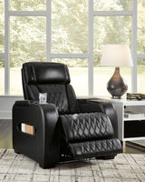 Boyington Power Recliner by Ashley Furniture, showing a comfortable leather recliner with plush cushioning and a modern design.