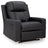 Ashley Furniture Mackmenville recliner in a closed position, featuring plush fabric and a comfortable, stylish design.
