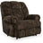 Comfortable Ashley Furniture Movie Man recliner with padded armrests and plush upholstery, perfect for relaxing.