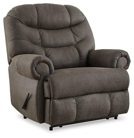 Ashley Furniture Camera Time Recliner with plush upholstery and padded armrests, perfect for relaxing in style.