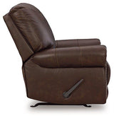 Comfortable Ashley Furniture Colleton recliner with plush cushioning and dark leather upholstery, ideal for living room seating.