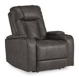 Ashley Furniture Feazada Power Recliner showing plush fabric, modern design, and adjustable reclining features in a cozy living room setting.