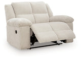 Ashley Furniture Orlen Oversized Recliner in open position, featuring plush upholstery and wide, comfortable design.