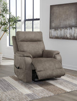 Ashley Furniture Crestmeade Power Lift Recliner with plush upholstery and adjustable reclining features.