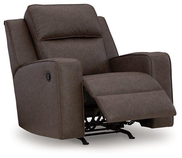 Comfortable Lavenhorne recliner by Ashley Furniture featuring plush upholstery and a classic design.