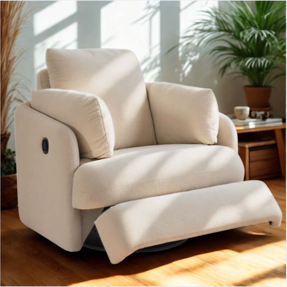 Ashley Furniture Modmax swivel recliner chair with plush cushioning and a sleek design, perfect for comfortable seating.