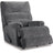 Ashley Furniture Man Fort Recliner showing a comfortable padded recliner chair with plush upholstery and armrests.