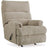 Ashley Furniture Man Fort Recliner with plush cushioning and dark brown upholstery, designed for comfortable seating.