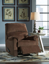 Ashley Furniture Nerviano Recliner showing plush cushioned seat, backrest, and armrests in a modern recliner design.