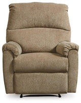 Nerviano recliner by Ashley Furniture featuring plush upholstery and a comfortable, modern design in a neutral fabric.