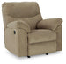 Comfortable Ashley Alphons Recliner with plush upholstery and padded armrests, perfect for relaxing living room seating.