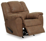 Comfortable Ashley McGann recliner with plush upholstery and padded armrests, perfect for relaxing living room seating.