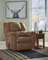 Ashley Furniture McGann recliner in beige fabric, showing plush cushioning and ergonomic design for comfortable seating.