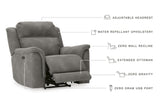Ashley Furniture Next-Gen DuraPella power recliner with plush upholstery and padded armrests, designed for comfort and style.