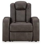 Comfortable Fyne-Dyme Power Recliner by Ashley Furniture with plush fabric and adjustable reclining mechanism.
