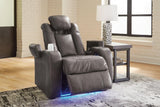 Comfortable Fyne-Dyme Power Recliner by Ashley Furniture with plush cushioning and modern design, shown in a cozy living room setting.