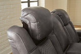 Ashley Furniture Fyne-Dyme Power Recliner with plush upholstery and adjustable reclining feature for added comfort.