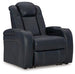 Comfortable Fyne-Dyme Power Recliner by Ashley Furniture, showing plush upholstery and reclining mechanism.