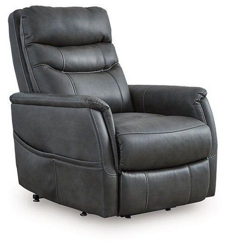 Ashley Furniture Strawbill Power Lift Recliner showing plush upholstery and adjustable reclining features.