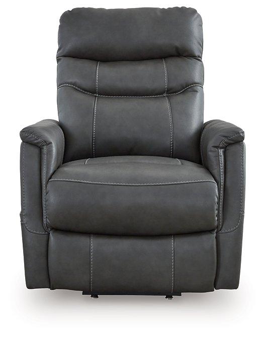 Ashley Furniture Strawbill Power Lift Recliner with plush upholstery, padded armrests, and a built-in power lift mechanism.