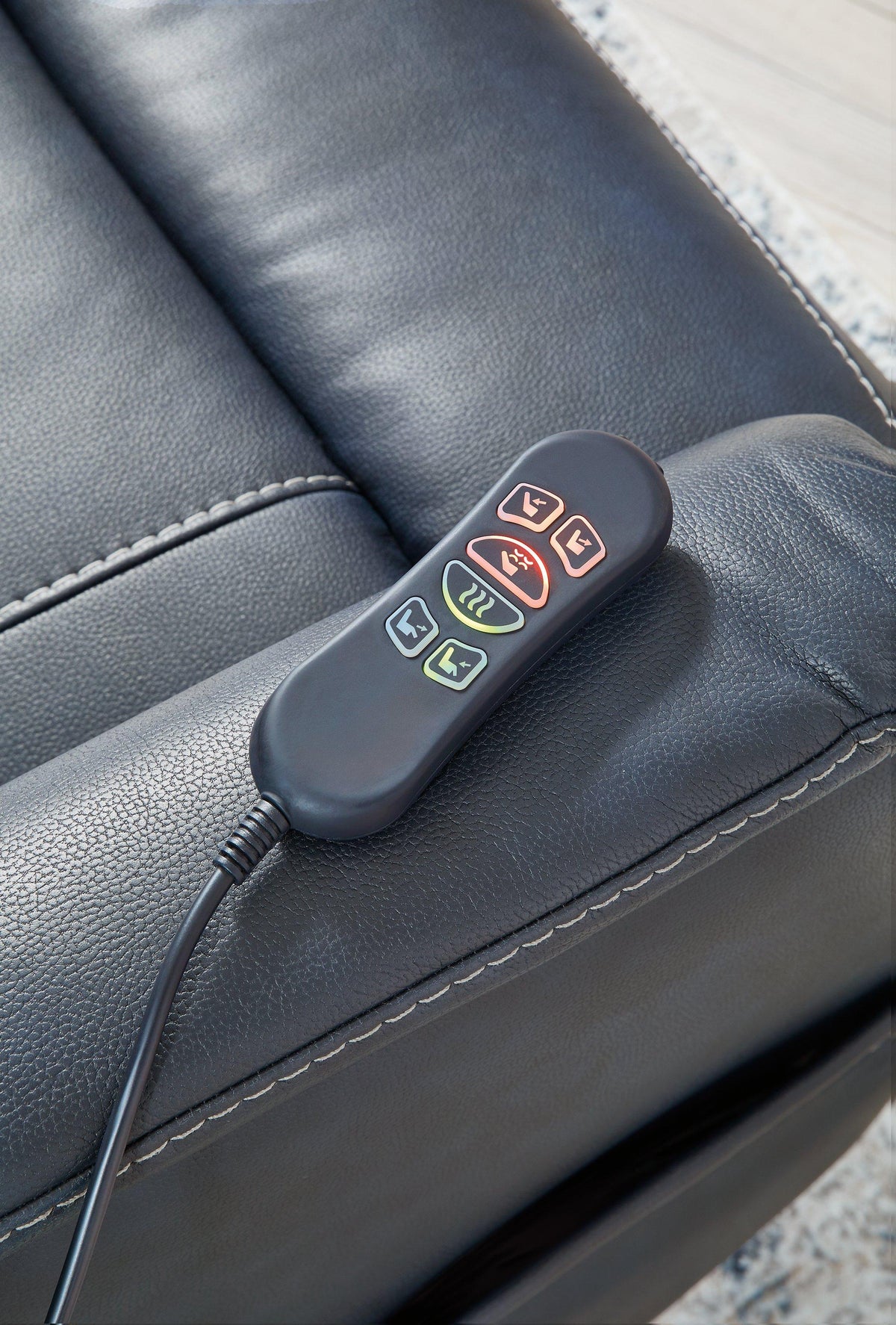 Ashley Furniture Strawbill Power Lift Recliner, plush fabric recliner with power lift mechanism and cushioned armrests.
