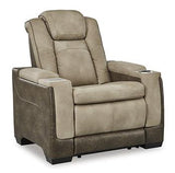 Ashley Furniture Next-Gen DuraPella Power Recliner with plush cushioning and modern design, shown in a living room setting.