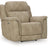 Ashley Furniture Next-Gen DuraPella Power Recliner in closed position, showcasing plush upholstery and modern design from an angled view.