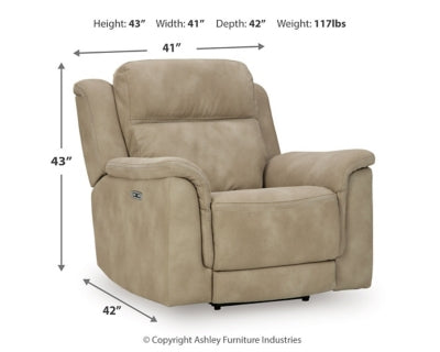 Ashley Furniture Next-Gen DuraPella power recliner with plush cushioning and modern design, shown in a cozy living room setting.