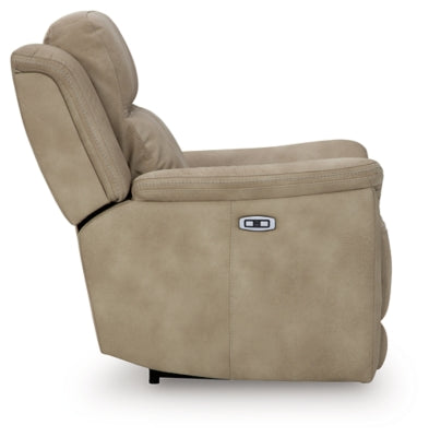 Ashley Furniture Next-Gen DuraPella Power Recliner with plush cushioning and sleek design, shown from side angle.