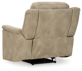 Ashley Furniture Next-Gen DuraPella power recliner with plush upholstery and modern design, shown from the back.