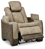 Ashley Furniture Next-Gen DuraPella Power Recliner, open view showing plush upholstery and adjustable reclining mechanism.