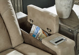 Ashley Furniture Next-Gen DuraPella Power Recliner with storage arm, plush cushioning, and modern design for comfortable seating.