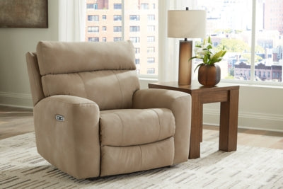 Next-Gen DuraPella Power Recliner by Ashley Furniture, featuring plush cushioning and a sleek, modern design in a closed position.