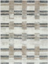 Ashley Furniture Alstone area rug featuring a stylish, textured design in neutral tones for living room or bedroom decor.