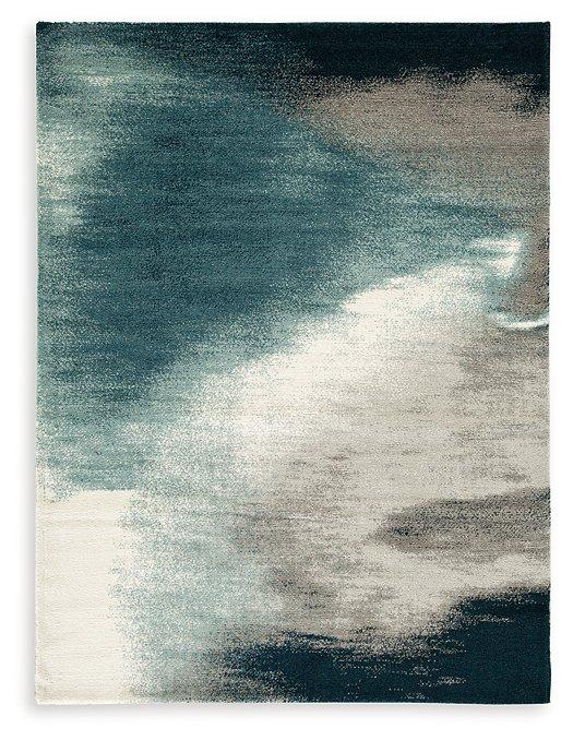 Ashley Furniture Brentward Rug featuring a stylish patterned design in neutral tones, perfect for living room or bedroom decor.
