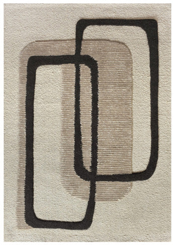 Ashley Furniture Davismour area rug featuring a stylish, textured design in neutral tones, ideal for enhancing home decor.