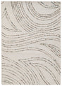 Ashley Furniture Deenbury area rug with a geometric pattern in neutral tones, showcasing a soft, plush textile design.