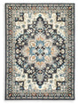 Ashley Furniture Leningston washable rug with a modern pattern, durable fabric, and soft texture suitable for living room or bedroom.