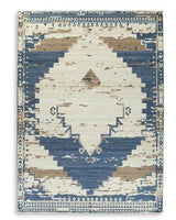 Ashley Furniture Varnler Rug with intricate patterns and neutral tones, ideal for adding style to living spaces.