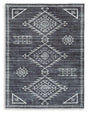 Ashley Furniture Arloman Rug with intricate pattern and warm tones, ideal for adding style to living room or bedroom floors.
