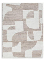 Ashley Furniture Brynnfield 5' x 7' rug with intricate patterns and soft texture, ideal for adding style to living spaces.
