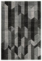 Ashley Furniture Chayse 6'6" x 9'6" rug with a modern geometric pattern in neutral tones.