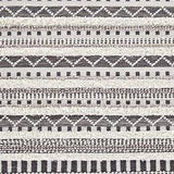 Ashley Furniture Karalee 8x10 rug with intricate patterns in neutral tones, showcasing soft fabric and decorative design.