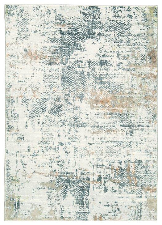 Redlings 5x7 rug by Ashley Furniture featuring a vibrant, patterned design suitable for living rooms or bedrooms.