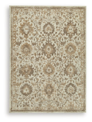 Ashley Furniture Sableridge medium rug featuring a soft, textured design in neutral tones suitable for living room or bedroom decor.