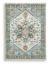 Medium Ashley Furniture Wallney Area Rug with intricate pattern, showcasing soft, woven textile in a stylish home decor setting.