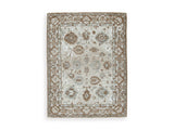 Ashley Furniture Ainswick Memory Foam Rug, plush beige rug with soft, textured surface ideal for living rooms and bedrooms