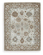 Ashley Furniture Ainswick Memory Foam Rug with plush, textured surface in neutral tones, ideal for cozy living spaces.